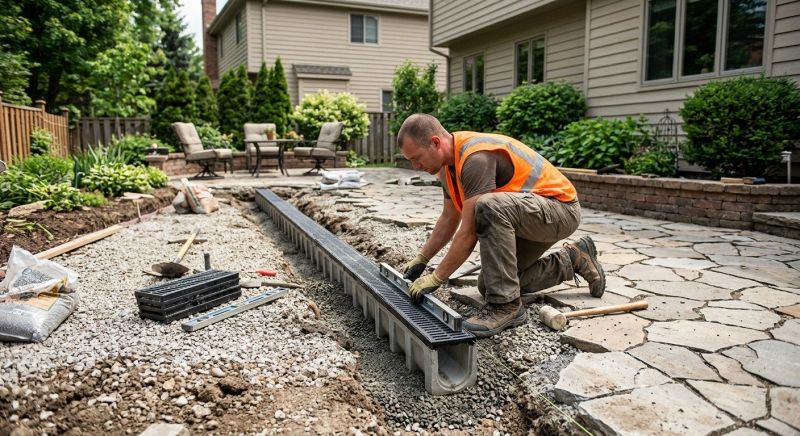 Hillside Drainage Installation in Tuscaloosa, AL