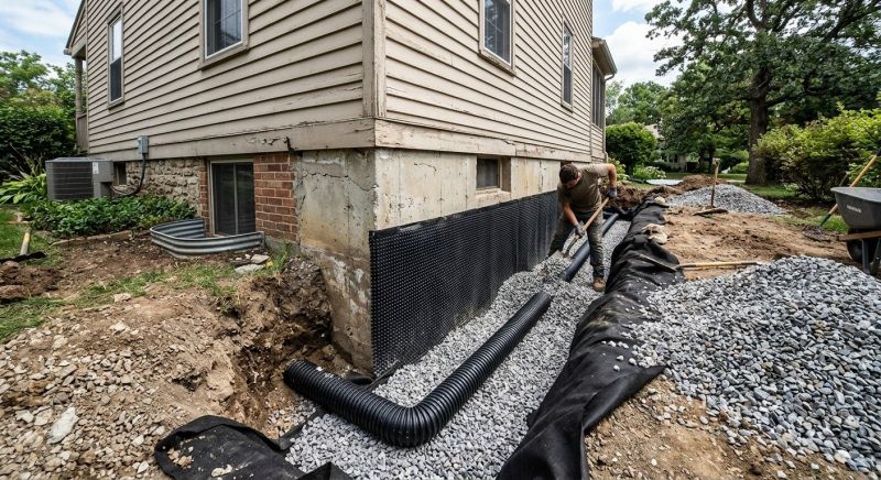 Foundation Drain Installation in Tuscaloosa, AL
