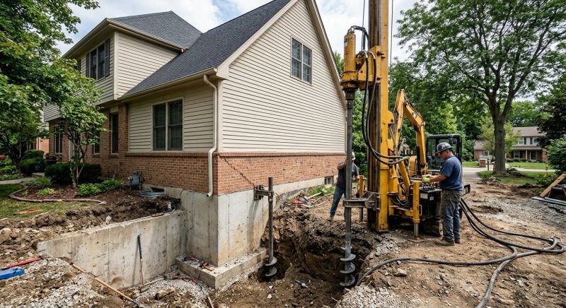 Helical Piers Installation in Columbus, OH