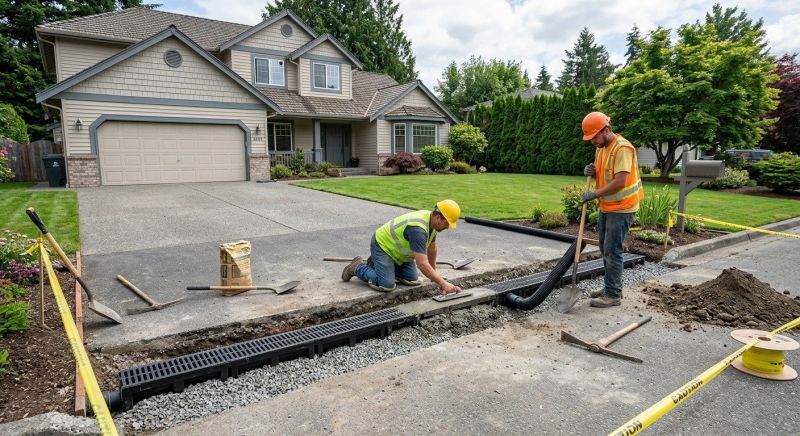 Hillside Drainage Installation in Birmingham, AL